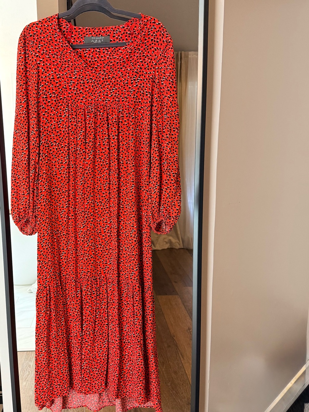 Primark Red Floral Tiered Maxi Dress